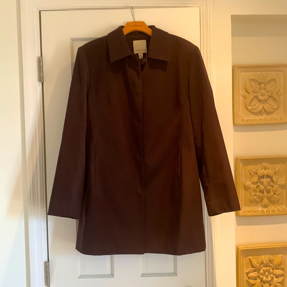 Ann Klein chocolate colored coat. - Picture 1 of 6